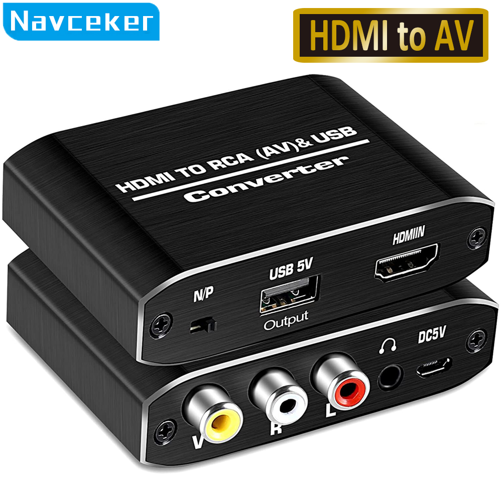 Scart To Hdmi - Navceker HDMI TO AV Scaler Adapter