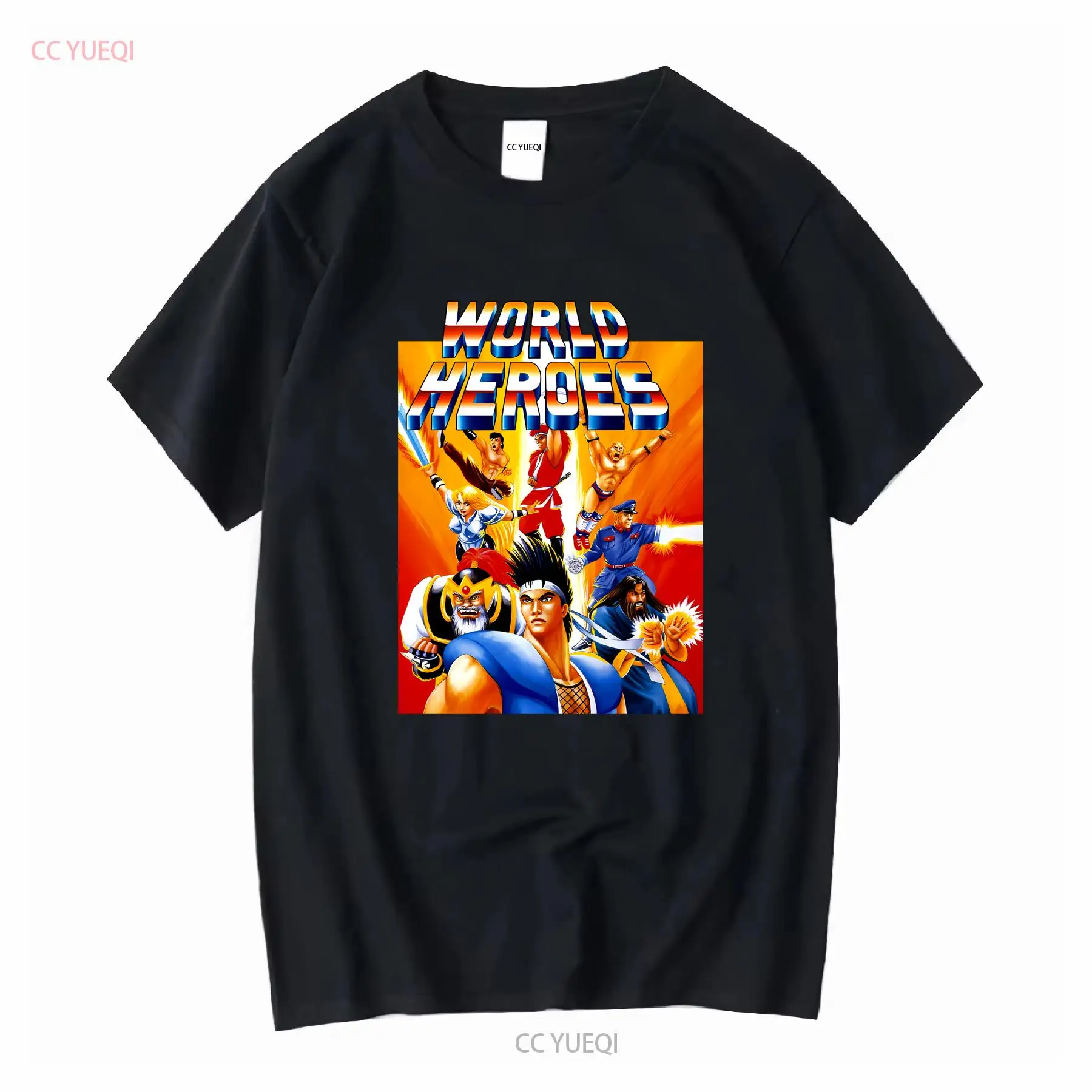 Retro Gaming T Shirt - World Heroes Classic NEO GEO Video