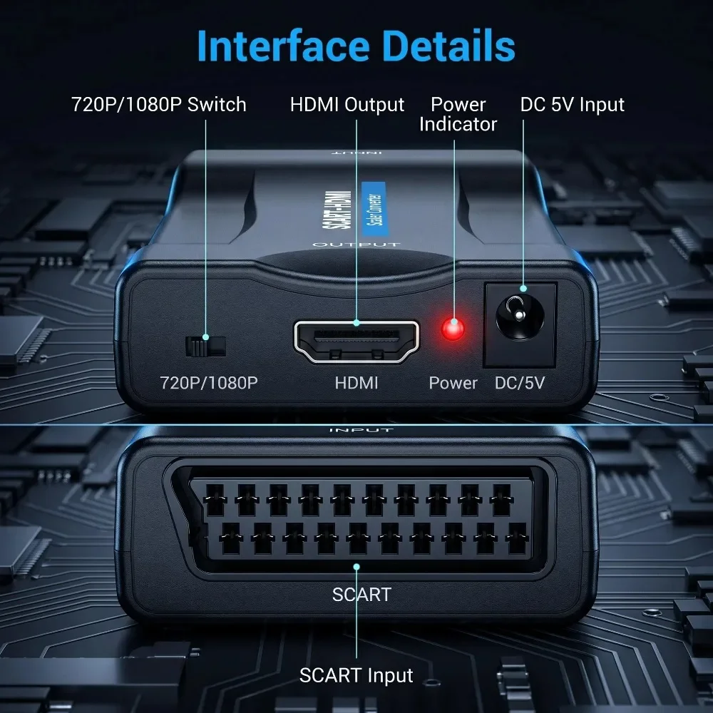 Converter Adapter with USB Cab - огляд і ціна Scart To Hdmi