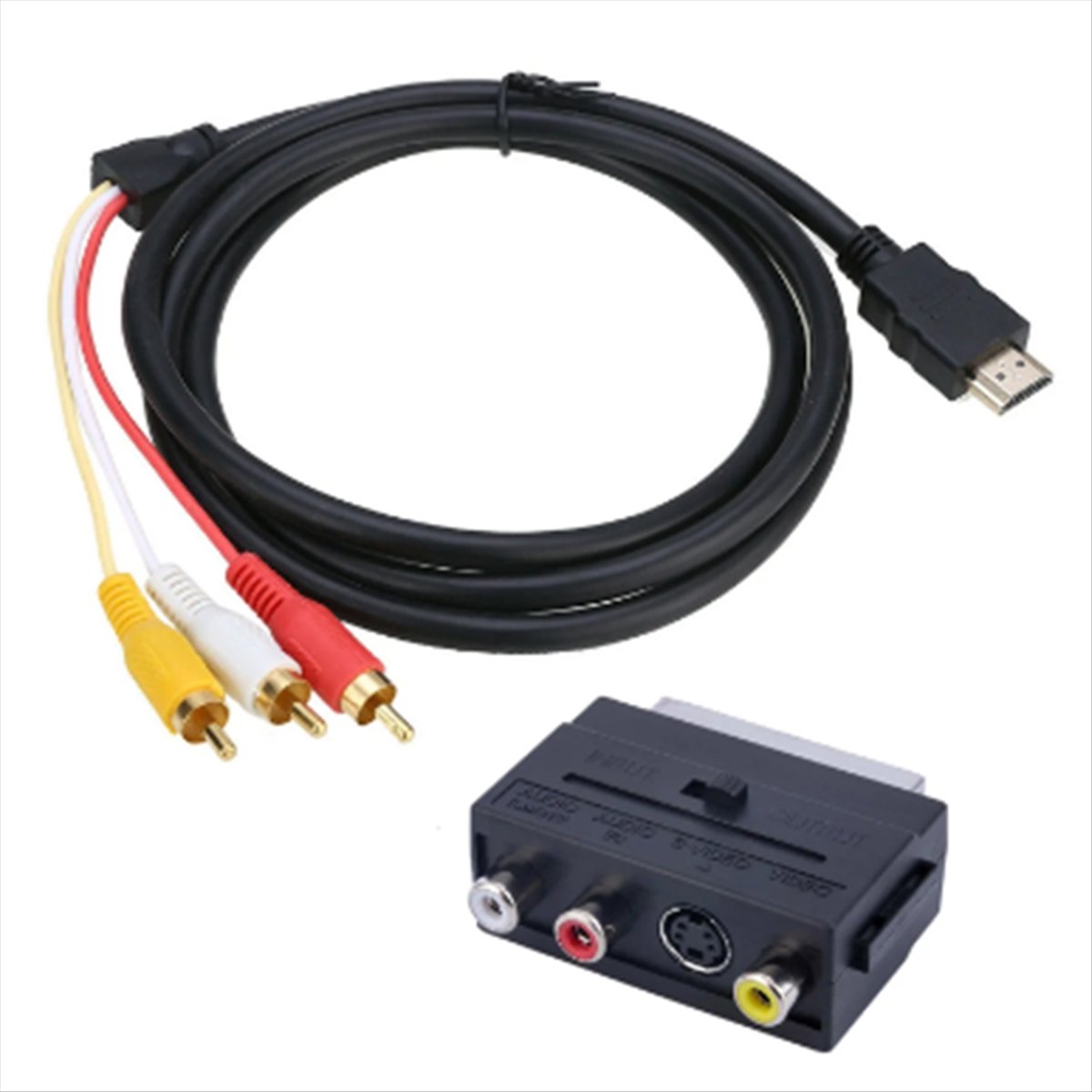 (A32M) 2-In-1 Adapter Cable HD - огляд і ціна Scart To Hdmi
